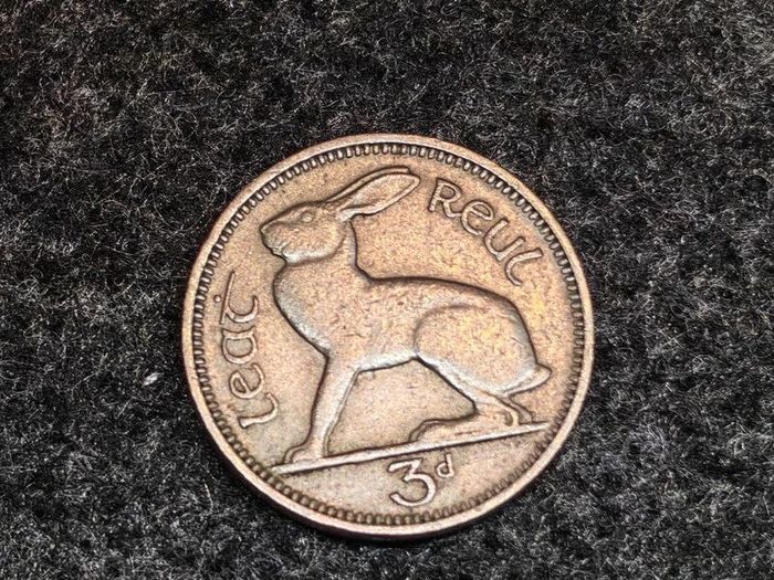 Huge Job Lot 75 Irish Threepence 1942 to 1968
