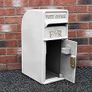 Post Box | Wedding Post Box | White | Cast Iron Front | Image 2