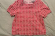 Neon pink diamond geometric pattern top age 7
