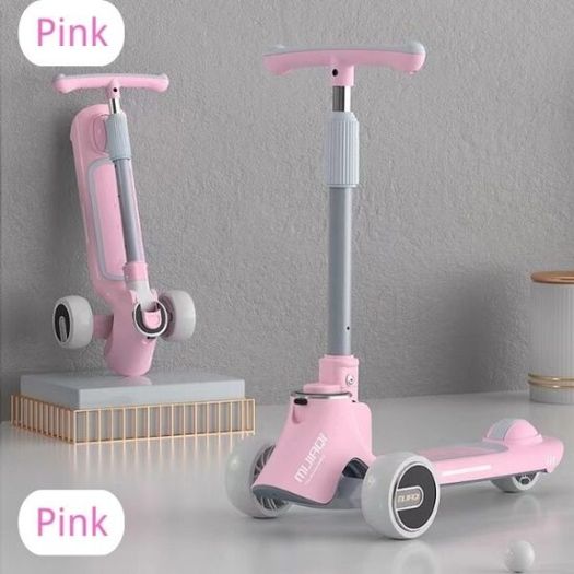 LED Wheel Kids Foot Scooter Kick Pedal Mobility E Scooter With Music Function