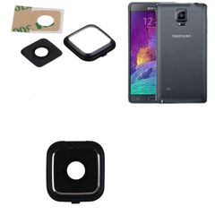 Black Rear Camera Frame and Glass Lens Cover For Samsung Galaxy Note 4 N910 - #104744