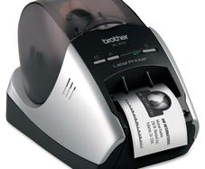 Label printer. Brother QL570. Thermal printing labels.