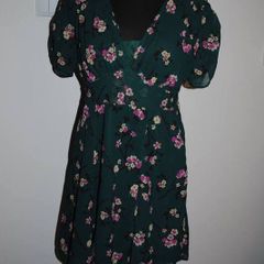 Mystify green floral mini dress szie UK14 EUR42 Postage included