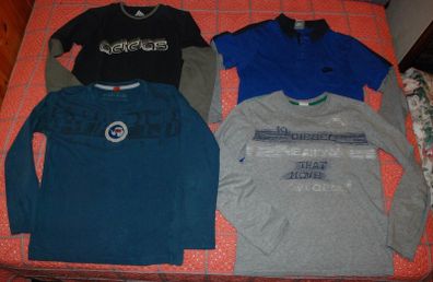 Boys 12Y Bundle 6 Long Sleeves Tops, Adidas Nike