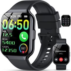 W01 ANG Business Smartwatch Sport Health and Sports Tracking Pedometer, 70+ Modes, Sleep Cycles, 15 Days Battery Life, Waterproof, SpO2, Ovulation Menstruation Monitoring for Women Black