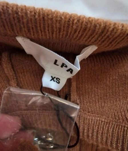 LPA Brown Knit Tube Strapless Mini Dress RRP 250E