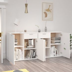 Sideboard White 160x36x75 cm Chipboard