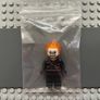lego super heroes sh0267 Ghost Rider, Johnathon 'Johnny' Blaze minifigure - White Head, Chain Belt Image 3