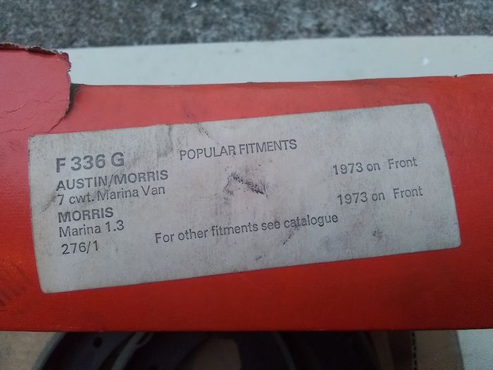 Morris Marina Van Brake Shoes.