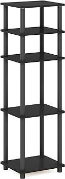 NEW SALE | 3-Tier Turn-N-Tube End Table, Side Table, Nightstand, Americano/Black, 2-Pack