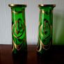 Art Noveau enamel painted vases Image 2