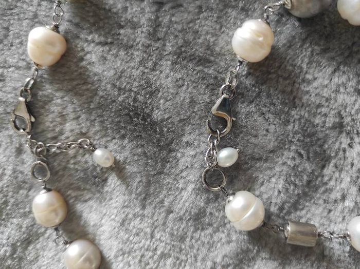 Sterling silver and pearls matching set