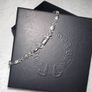 925 Sterling Silver Unisex Bracelet with Floral Design  Vintage Style Image 2