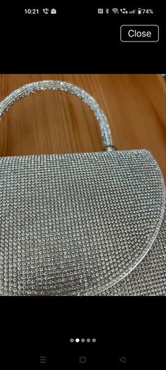 Handbagmoom Silver Crystal Occasion Bag