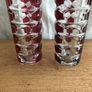 Vintage Ruby Red Glass Vases Image 2