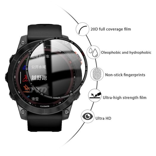 20D Screen Protector for Garmin Fenix 7X Smart Watch Full Cover Soft Protective Film Not Glass