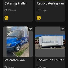 Mobile catering coffee & ice cream trailer