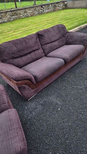 Brown Corduroy 3 + 2 Seater Couches