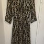 ba&sh Leopard Print Midi Dress Size 0 UK 8 Metallic Detail Image 5