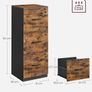 File Cabinet, Filing Cabinet for Home Office, Printer Stand, with 3 Lockable Drawers, Adjustable Hanging Rails, for A4 and Letter-Size Files, Rustic Brown and Ink Black Image 3