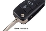 3 Buttons Folding Remote Car Key Fob Case Shell Compatible for Audi A2 A3 A4 A6 A6L A8 Q7 TT S6 Quattro Keyless Entry Key Fob Case Replacement
