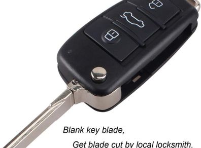 3 Buttons Remote Flip Key Case Shell Fob For Audi A1 A2 A3 A4 A6 A8 Q3 Q7 Tt