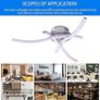 Ceiling Light, Elegant Curved Design,3 Built-in LED Boards,21W Cool White Light 6000K, Modern for Living Rooms, Bedroom, Kitchen Hallway,1600 Lumens Image 4