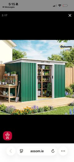 Outsunny metal garden shed - 2.8m x 1.3m