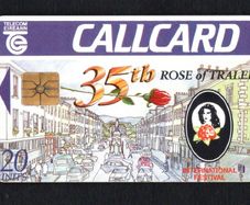 1993 Ireland 20 unit 35th Rose of Tralee competition in 1993 (Gemplus GEM1) Call Card Used. Telecom Eireann card number 1046.