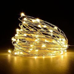Fairy Lights, Jsdoin 2 PCS 50 LED Battery Operated String Lights Copper Wire Light for Indoor Outdoor Lighting, Bedroom, Wedding Decor, Party, Christmas, Tree Decoration(5M/16ft 50Pcs/Warm White)