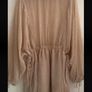 dress H&M champagne oversized long sleeve mini dress size small Image 2