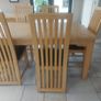 solid oak dining table and chairs Image 5