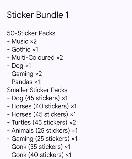 sticker bundle