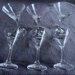 6 Babycham glasses