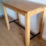 Harvey Norman Oak Breakfast Bar Table + 2 Adjustable Bar Stools Image 3