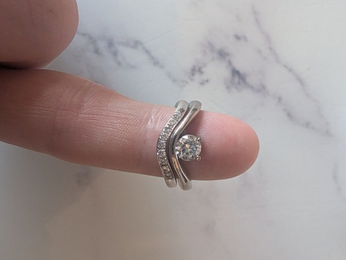 GIA Certified Diamond engagement ring and wedding band