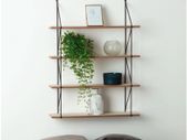 BRAND NEW Wall shelf made of wood and metal 81,4x60x16,8 cm Beige color