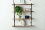 BRAND NEW Wall shelf made of wood and metal 81,4x60x16,8 cm Beige color