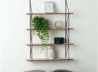 main image for ad BRAND NEW Wall shelf made of wood and metal 81,4x60x16,8 cm Beige color