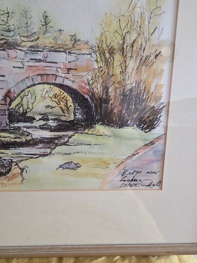 "Bridge at Laragh" Watercolour by Michael Walsh - Signed and dated