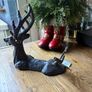 New with tags heavy cast iron stag wine bottle holder Image 6