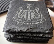 Newcastle black slate coasters