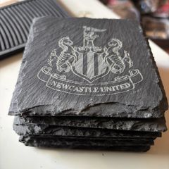 Newcastle black slate coasters