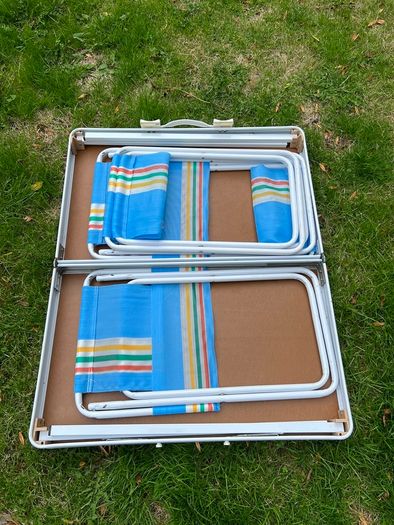 Vintage Stiliac fold up picnic table and chairs