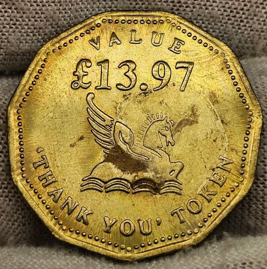 Thank You Token 13.97 Pounds Value