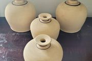 Art deco pottery vases x 4