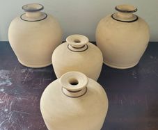 Art deco pottery vases x 4