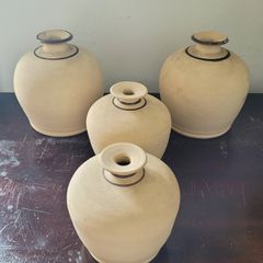 Art deco pottery vases x 4