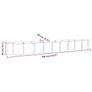 Garden Raised Bed Galvanised Steel 368x80x36 cm Green Image 2