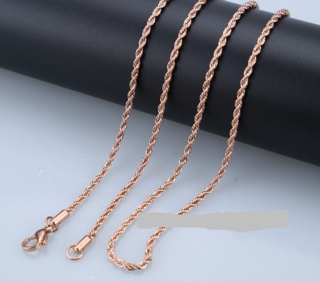 Rose Gold Stainless Steel 30" Chain
